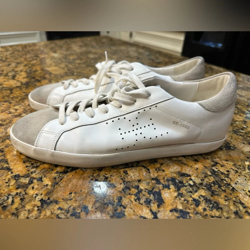 Sam Edelman White and Gray Women's Sneakers - Picture 5 of 7
